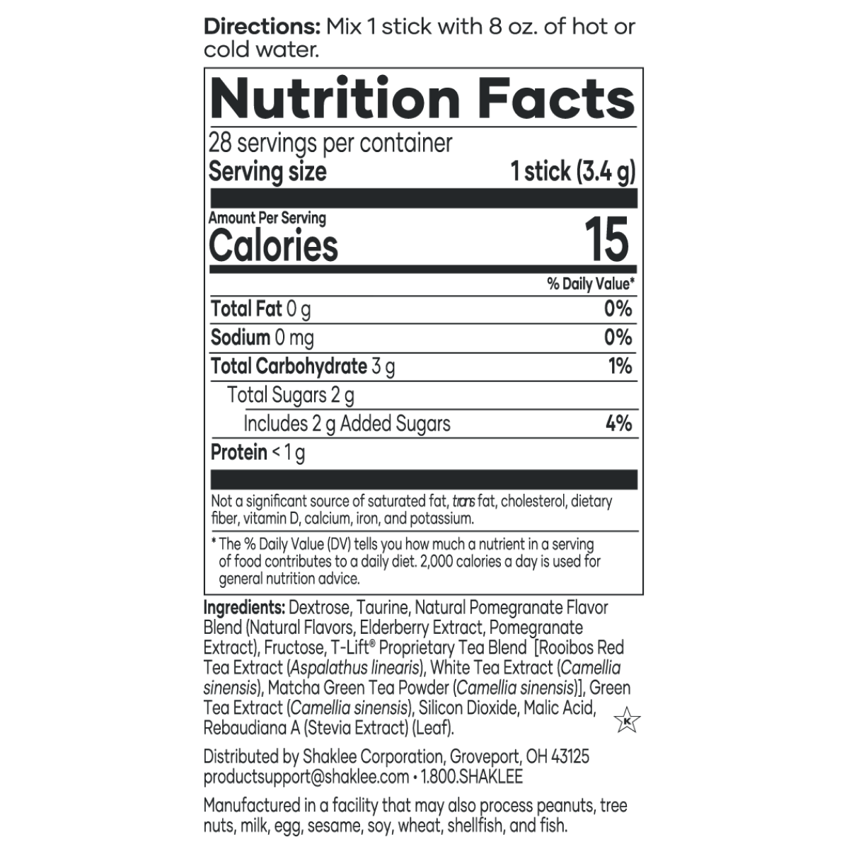 Pomegranate Energizing Tea, Antioxidant Boost, 28 Sticks