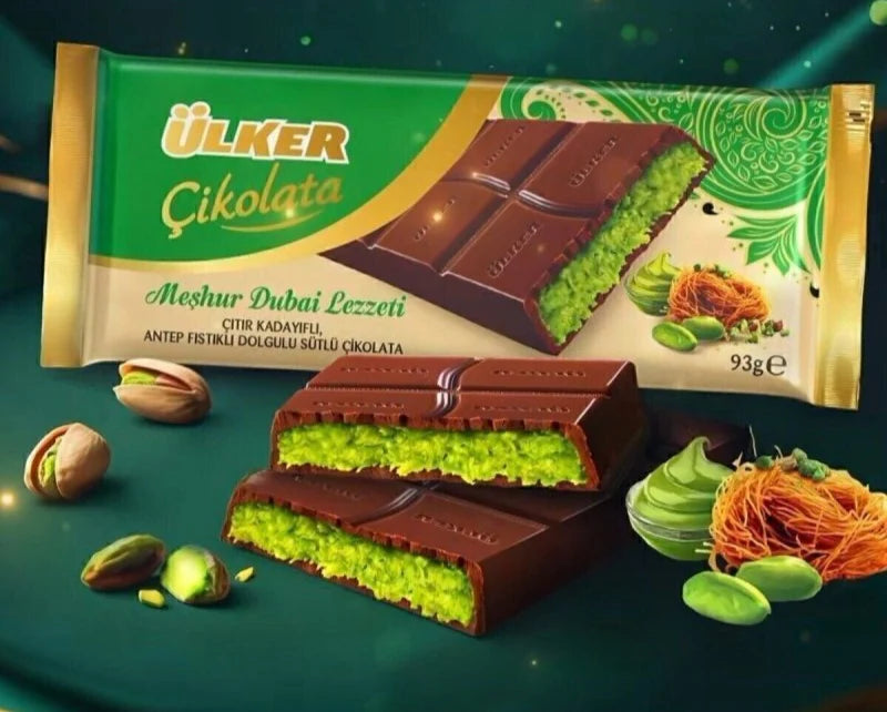 Ulker Dubai Chocolate with Antep Pistachio & Crispy Kataifi, 36 pcs.